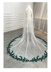 Starr Bridal-Royal Any Solid Color Floral Edge